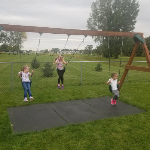 Kids on swings