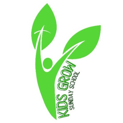 Kids Grow Logo with green leaves