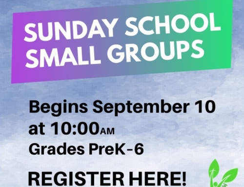 Sunday School Begins Sept 10