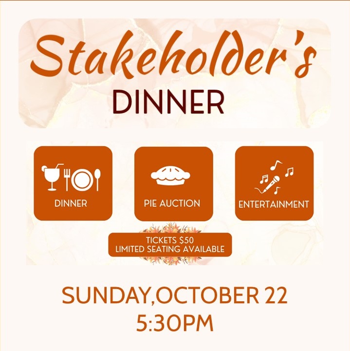Stakeholders Dinner October 22 at 5:30pm